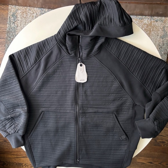 PrAna Women’s Send Off Jacket Size Medium Black New - Picture 3 of 11